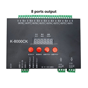 Контроллер программирования K-8000CK SD-карты, 8 портов, 8192 пикселей, адресуемый RGB, программируемый пиксель, светодиодный контроллер света - Product Image 2
