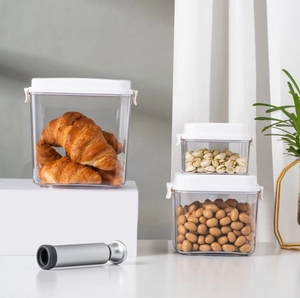 Thankhot 3000ML Vacuum <strong>Lid</strong> Seal Food Storage Jars Airtight Sealing Cover OEM Square Canister Square Shaped <strong>Rectangular</strong> <strong>Container</strong> - Product Image 1