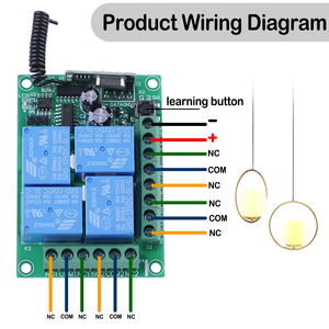 <strong>Multi</strong>-<strong>function</strong> 4-channel Wireless Controller 10A Relay DC12V433mhz Learning RF <strong>Remote</strong> <strong>Control</strong> Switch Set