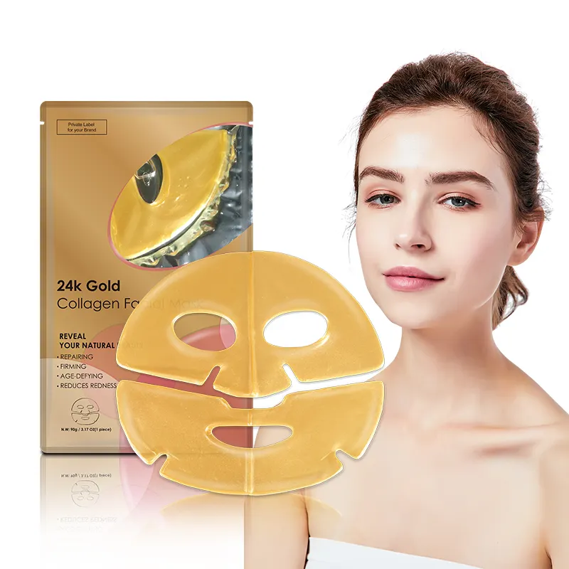 Maschera facciale di cristallo idratante nutriente sbiancante idratante collagene oro 24k OEM