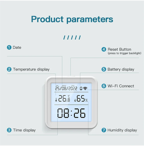 Exibição de umidade temperatura higrômetro termômetro no quarto do bebê com <span class=keywords><strong>sensor</strong></span> fácil de assistir com tela
