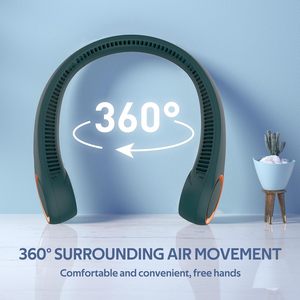 4000毫安时可充电便携式颈部风扇无叶<span class=keywords><strong>360</strong></span>冷却3速室内室外可穿戴安静风扇