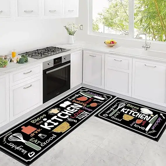 Factory Supply Anti Fatigue Washable Non Slip Waterproof Rug Kitchen Floor Mat China Customized 100% Polyester Dotcom DK-2270P