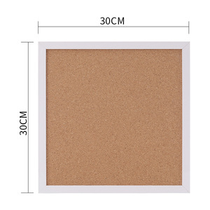 Tablón de anuncios de corcho Memo de marco de madera cuadrado personalizado de 30*30 CM - Product Image 4
