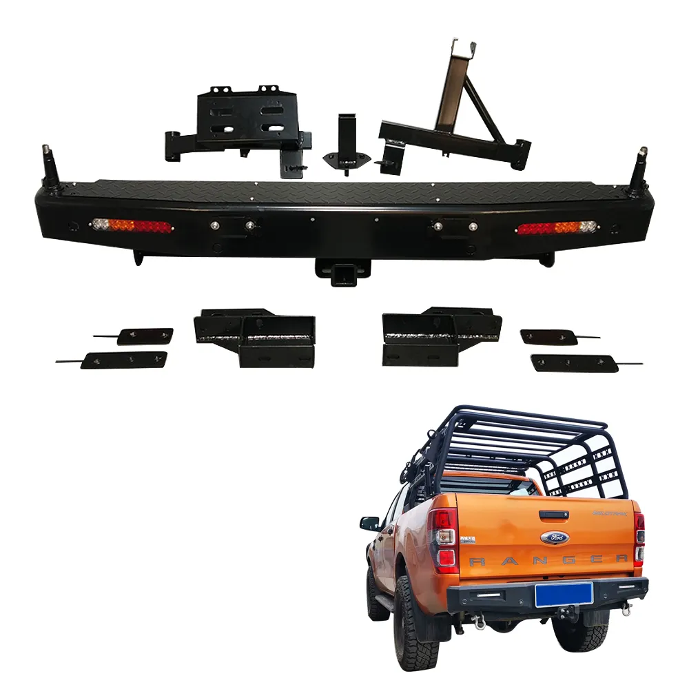 4x4 Ranger trasero delantero Metal coche parachoques cuerpo Kit cubierta trasera protector parachoques trasero para Ford