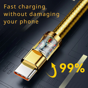 Altın veri kablosu 120W süper hızlı şarj şarj kablosu Apple TYPE-C Android için uygun Samsung Apple Xiaomi Oppo için uygun - Product Image 3