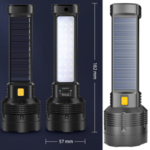 2025 <strong>Best</strong> Selling 1200mAh Usb Rechargeable Handheld Multi Functional <strong>Cheap</strong> Solar Led Torch Flash <strong>Light</strong> for Emergency Camping - Product Image 3