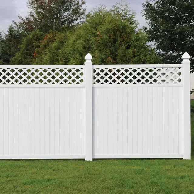 New design vinyl privacy fence panels 6 ft x 8 ft cheap garden PVC fence