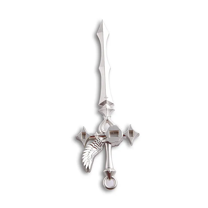 Креативный дизайн, модный серебряный металлический подарок, декоративный кулон в форме мечей