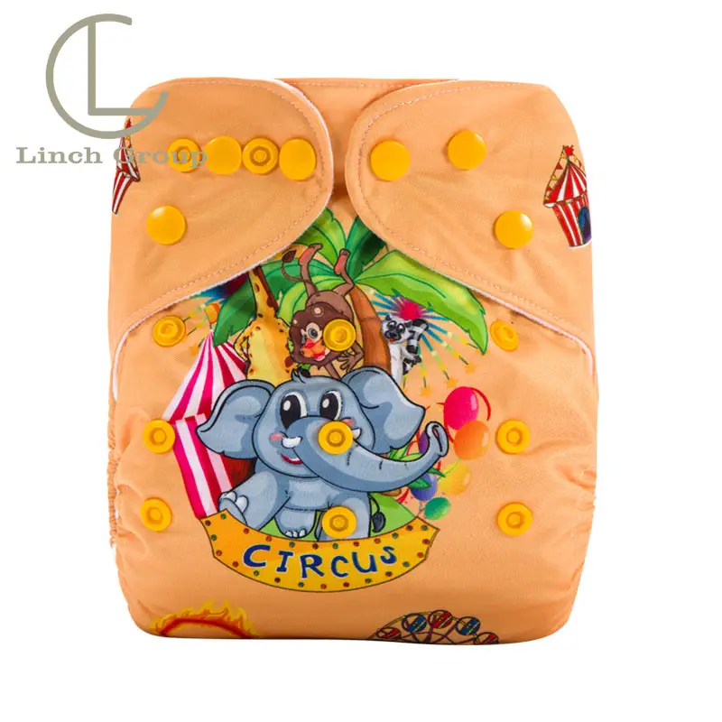 Kleidungswindeln mit Mikrofaser-Einsatz LC-DD0064 waschbare Tasche Baby Baumwolle gedruckt OEM Polyester-Bindstoff Kleidungswindel gedruckt Pullover