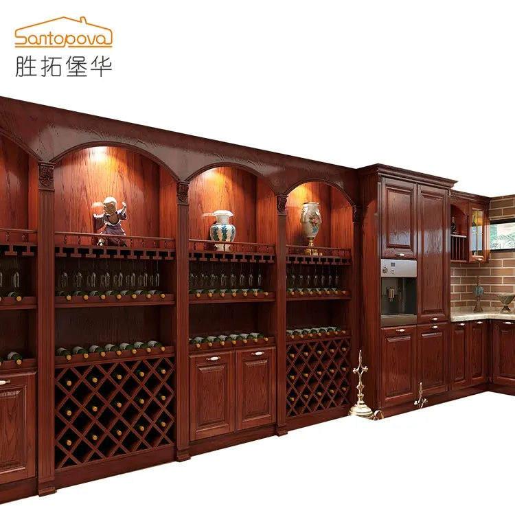 Di fabbrica su misura Antico armadietto del vino di fascia alta camera armadietto del vino rosso scaffale