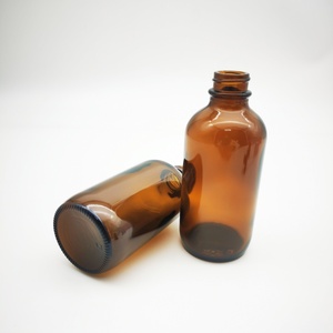 4oz 120ml hổ phách mỹ phẩm huyết thanh Boston tinh dầu thủy tinh nhỏ giọt chai - Product Image 2