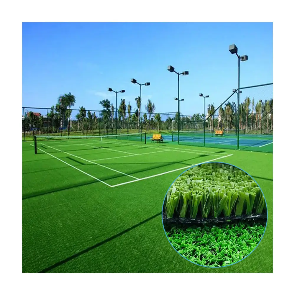 Sport indoor ad alta densità verde erba artificiale stuoia basket tappeto erboso artificiale padel campo da tennis