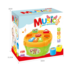 Pil işletmek geometri blok buncket oyuncak plastik bebek oyuncak durm işık ve ses ile - Product Image 6