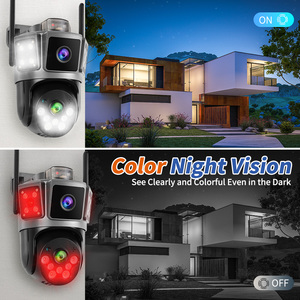 Wistino 12MP al aire libre Wifi Cámara inteligente lente Dual Triple pantalla impermeable visión nocturna a todo Color alarma por voz 5G Wifi Cámara - Product Image 6