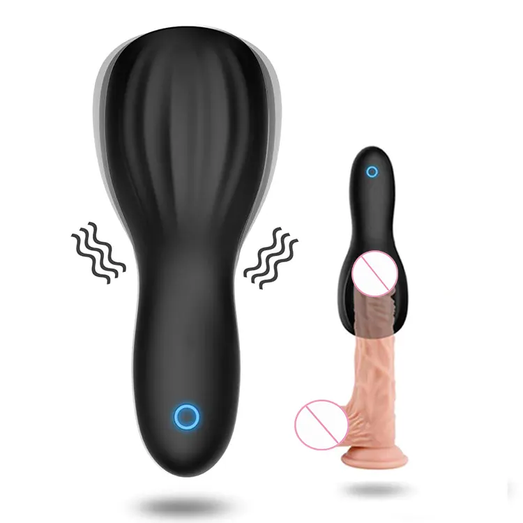 Männer Verlängert Starke Erektion Penis Training Werkzeug Eichel Vibrator Masturbation Sex Spielzeug Männlichen Masturbator Tasse