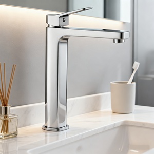 Sang Trọng Brass Lưu Vực Mixer Vòi Nước Và Cao Loại Sàn Gắn Touchless Hồng Ngoại Tự Động Cảm Biến <span class=keywords><strong>Tap</strong></span> Cho Khách Sạn Phòng Tắm Bồn Rửa Và - Product Image 1