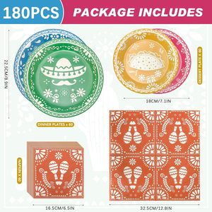 Customizable Tableware Sets for Mexican <strong>Day</strong> of the Dead Themed Party Including Carnival Napkins Birthday Decorations for Diwali - Product Image 3