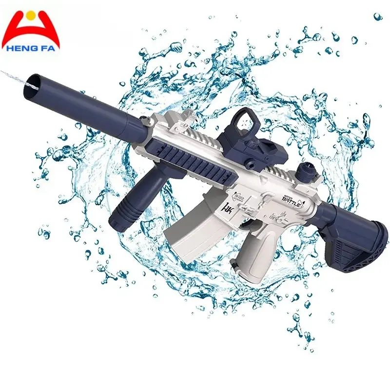 Summer outdoor shooting games free disassembly combination DIY kids 2024 new toy rifle M416 electric high speed water gun