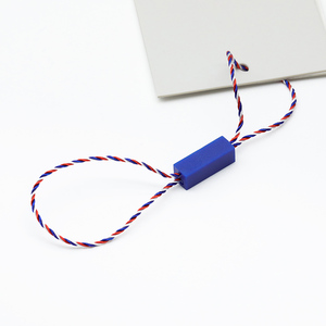 High Material Plastic Embossed Logo Swing <strong>Loop</strong> Hang <strong>Tags</strong> Seal Polyester <strong>String</strong> Lock Hangtag Rope for Garment <strong>Tag</strong> <strong>String</strong>