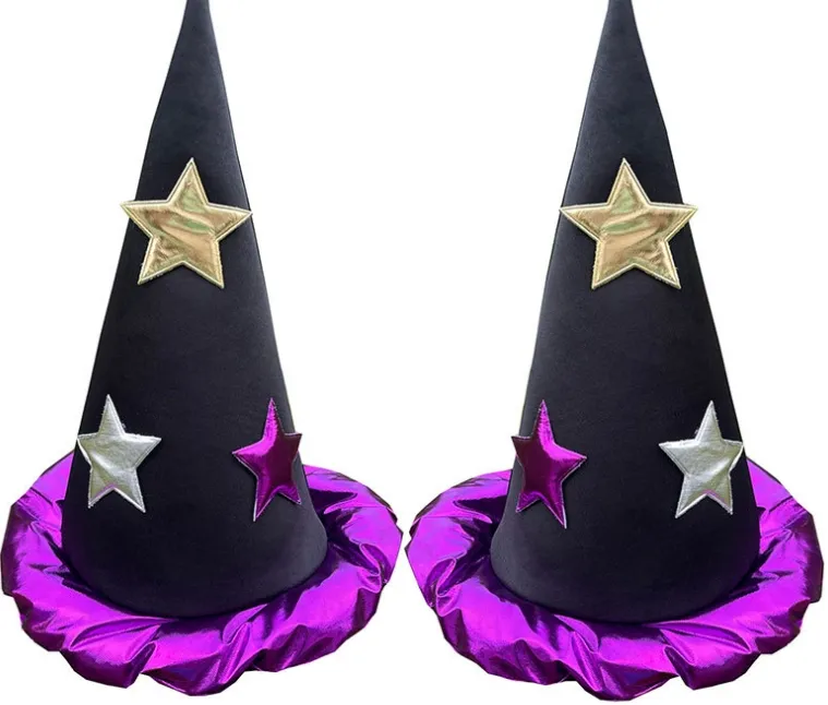 할로윈 모자 어린이 성인 의상 파티 원피스 5 개 별 뾰족한 마술 마법사 모자