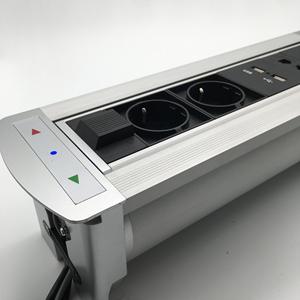 Büromöbel Steckdose Multi Media Outlet Box Desktop Flip Socket - Product Image 2