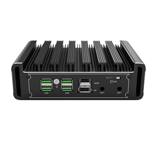 A buon mercato Fanless mini pc 11th Gen intel i3 1115 g4 CPU 4 lan computer desktop spazzolato custodia in lega di alluminio - Product Image 4