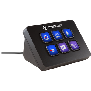Mini teclado Elgato Stream Deck con 6 teclas LCD programables, conexión USB con cable, negro, para uso en PC, compatible con francés y ruso - Product Image 1
