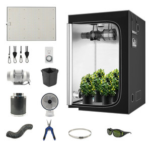 Joystar Tente de <span class=keywords><strong>culture</strong></span> pour plantes 120x120x200cm Promouvoir la croissance luxuriante des feuilles 4x4ft Tente de <span class=keywords><strong>culture</strong></span> de plantes avec spectre complet 300W Plant Grow Light - Product Image 1