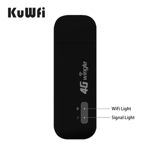 Consegna rapida KuWFi sim card 4g wifi modem router wireless play e spina per interni 4G dongle usb router per uso informatico - Product Image 1