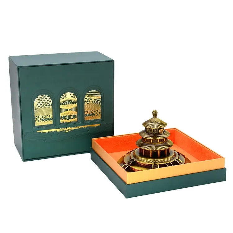 Temple of Heaven-botella de perfume de alta calidad, caja de regalo con diseño personalizado, recuerdo en miniatura