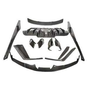 Carbon Bodykit für Ferrari 488 GTB Upgrade im N-Stil Frontstoßstangenlippe Heckdiffusor Seitenschweller Spoilerflügel Seitenschlitz - Product Image 1