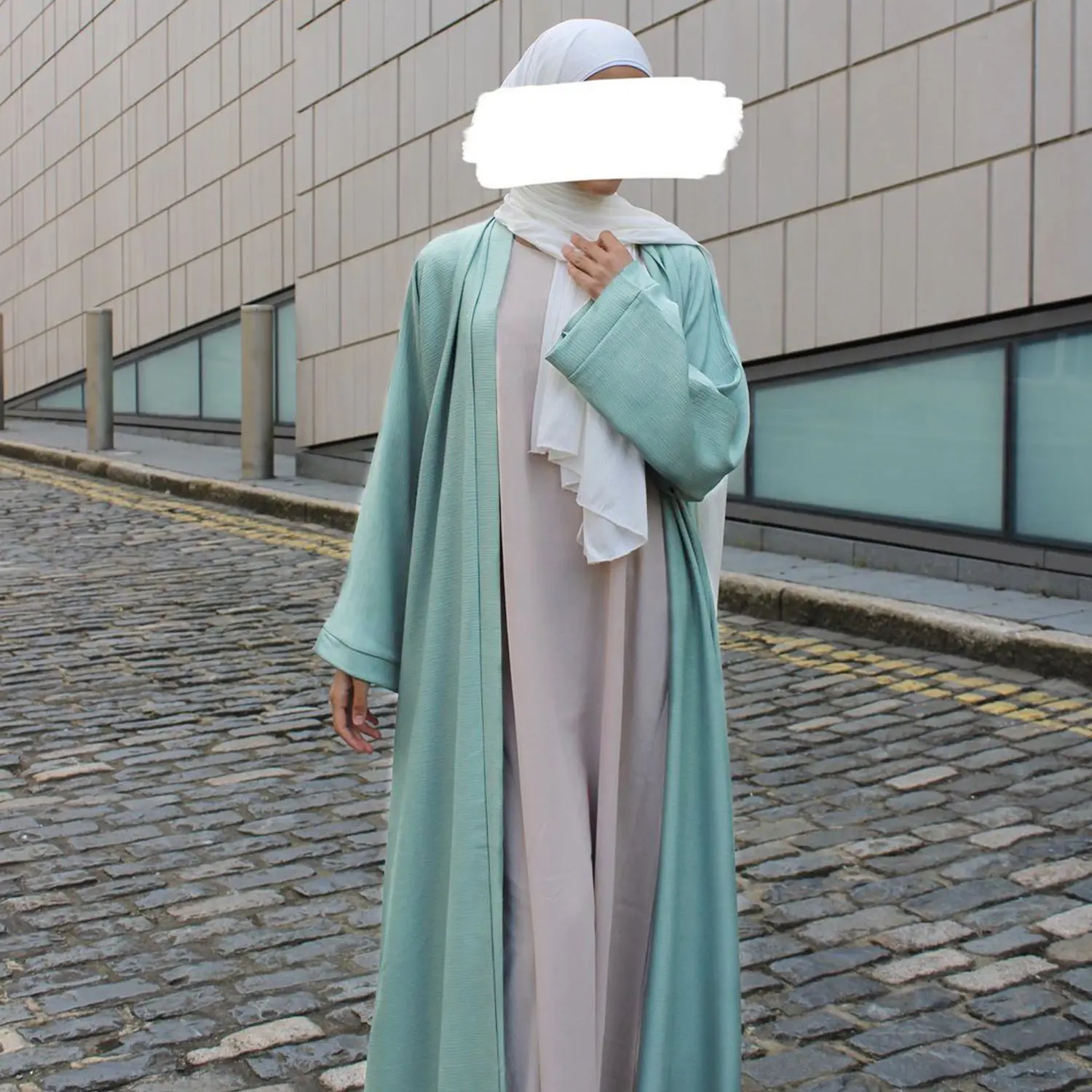 Mode musulmane islamique Abaya Cardigan pour femmes musulmanes filles Abaya modeste robes ouvertes Abaya avec poches latérales