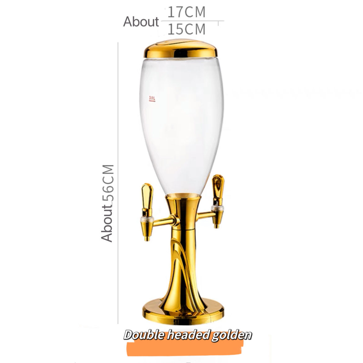 Golden Double faucet