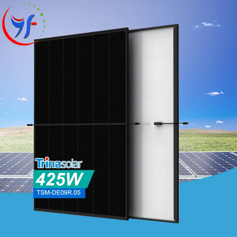 Trina 425W Tsm-De09R.05 vertice nero PERC mezza cella 405W 410W 415W 420W modulo pannelli solari