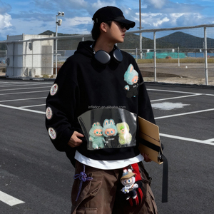 Quickshow thời trang dạo phố Anime itasha hoodie <span class=keywords><strong>comicon</strong></span> Anime EXPO DIY huy chương con số hiển thị Túi Đồng bằng Anime Hoodies - Product Image 4