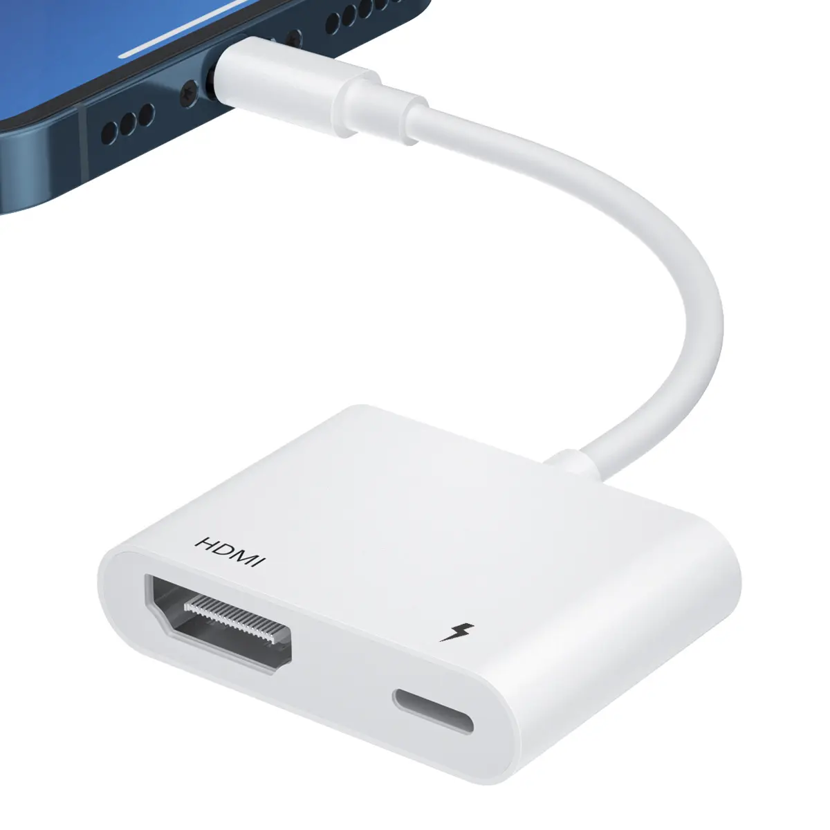 1080P dijital AV adaptörü için Apple HDMI uyumlu adaptör iPhone için TV için HD Video HDMI Sync ekran dönüştürücü