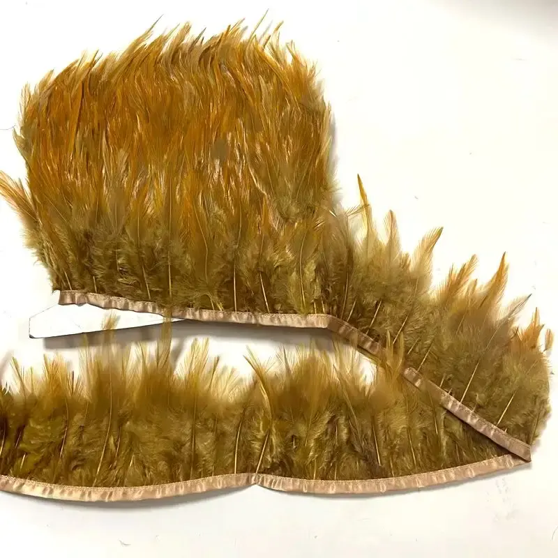 Tessuto all'ingrosso della piuma della sella del gallo di 10-15 cm per il costume di carnevale