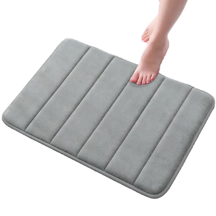 Memory Foam Soft Fast Home Bath Mat Water Drying Super Shower Absorbent Non-Slip Carpet Effect Rug Carpet for Bathroom Use