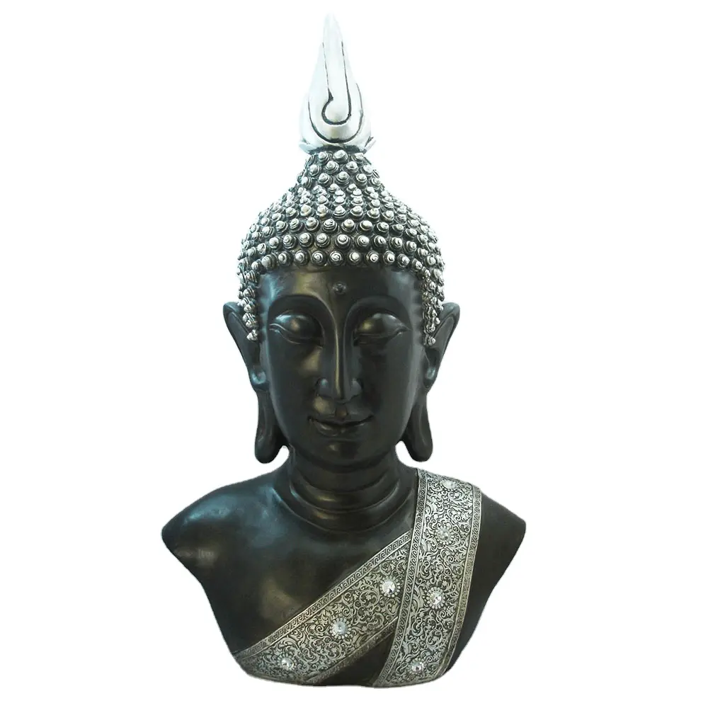 Polyresin buddha head for garden decoration