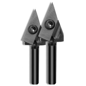 Yingba sıcak satış V Bit değiştirilebilir Insert V oluk planya yönlendirici Bit ahşap MDF 3D gravür için freze kesicisi - Product Image 6