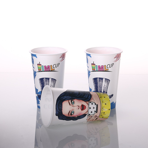 Cheap Price <strong>IML</strong> Custom Logo PP <strong>Cups</strong> with Lid and Straw - Product Image 1