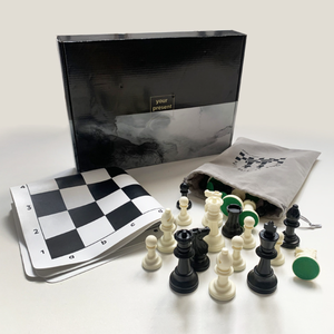 Giải đấu cờ vua mat PU da giải đấu cuộn lên bàn cờ thiết lập trò chơi Mat Checker bàn cờ với miếng - Product Image 2
