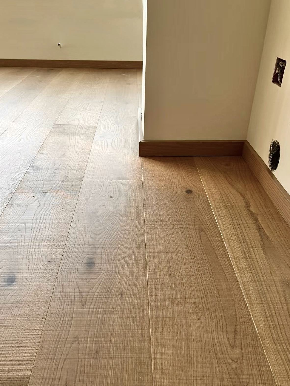 1900x190 oak pure three-layer serrated smoked log color