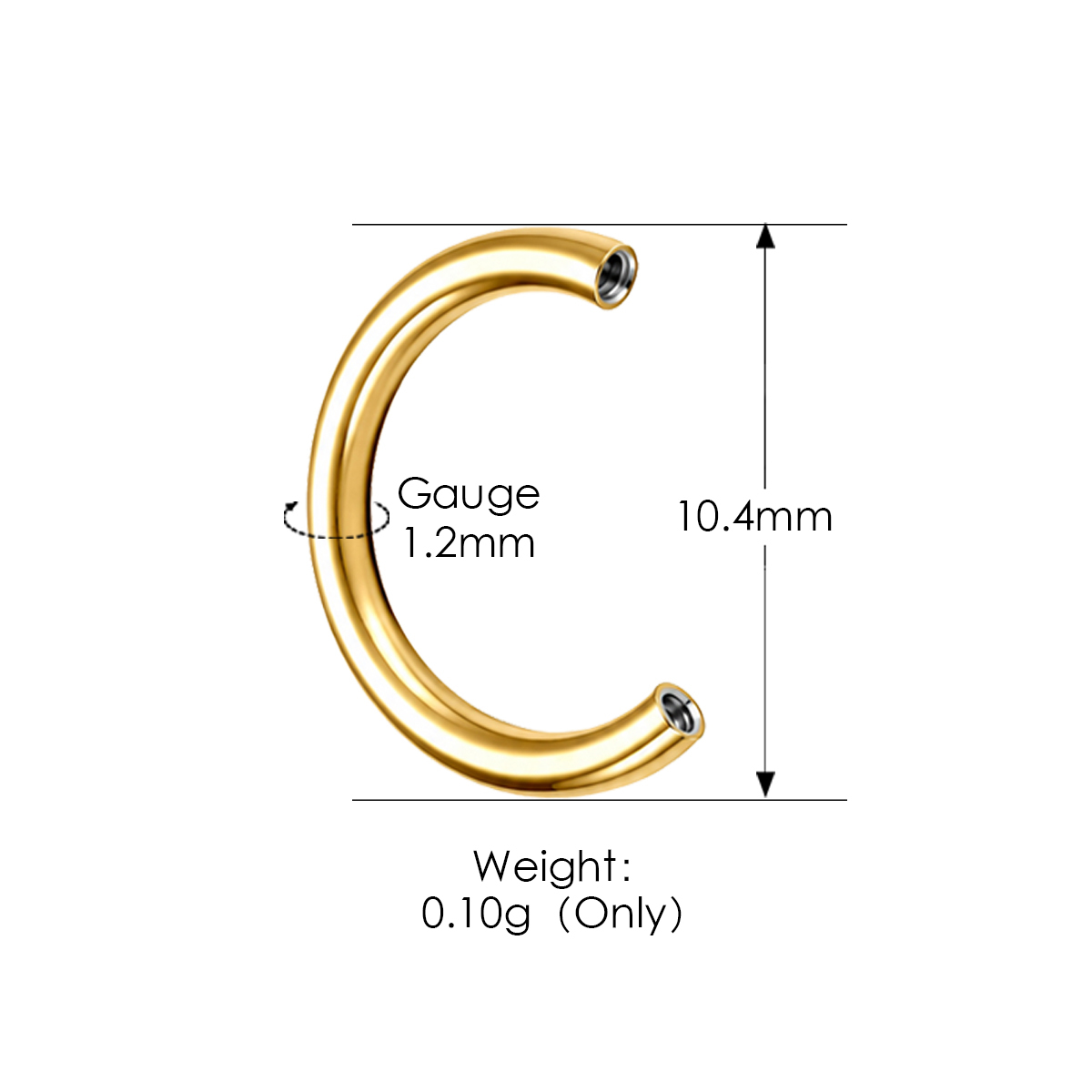 Gold-1.2*10.4mm