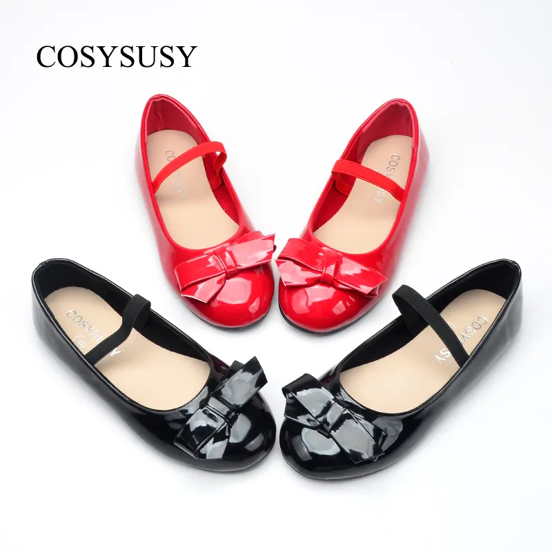 Manufacturer Kids Bow New Design Girls Flat High Quality Casual Ballet Shoes