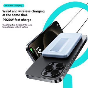 Mini Magnetic Wireless 15W With Stand Portable Charger 22.5W PD Fast Charging Battery Pack Power Bank 5000mAh for <strong>Apple</strong> Watch