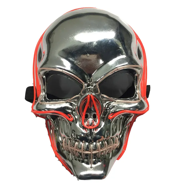 Volle Gesichts party Masken Licht Halloween Horror Schädel Skelett Schädel führte Maskerade Maske