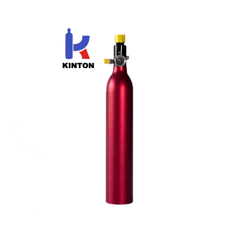 Marca KINTON, precio barato, alta presión, uso médico/industrial, tanque de oxígeno, tanque de buena calidad, cilindro de callejón de aluminio