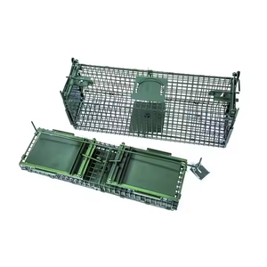 <strong>Humane</strong> Collapsible Live Catch <strong>Feral</strong> Cat Recovery Cage Traps with 2 Doors - Product Image 1
